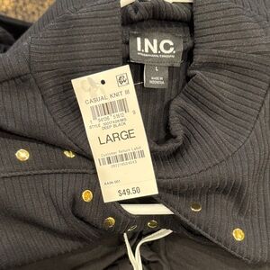 INC International Concepts Black Sweater